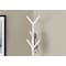Monarch Specialties Coat Rack, Hall Tree, Free Standing, 8 Hooks, Entryway, 70"H, Bedroom, Metal, White, Contemporary I 2059 - alternate 2